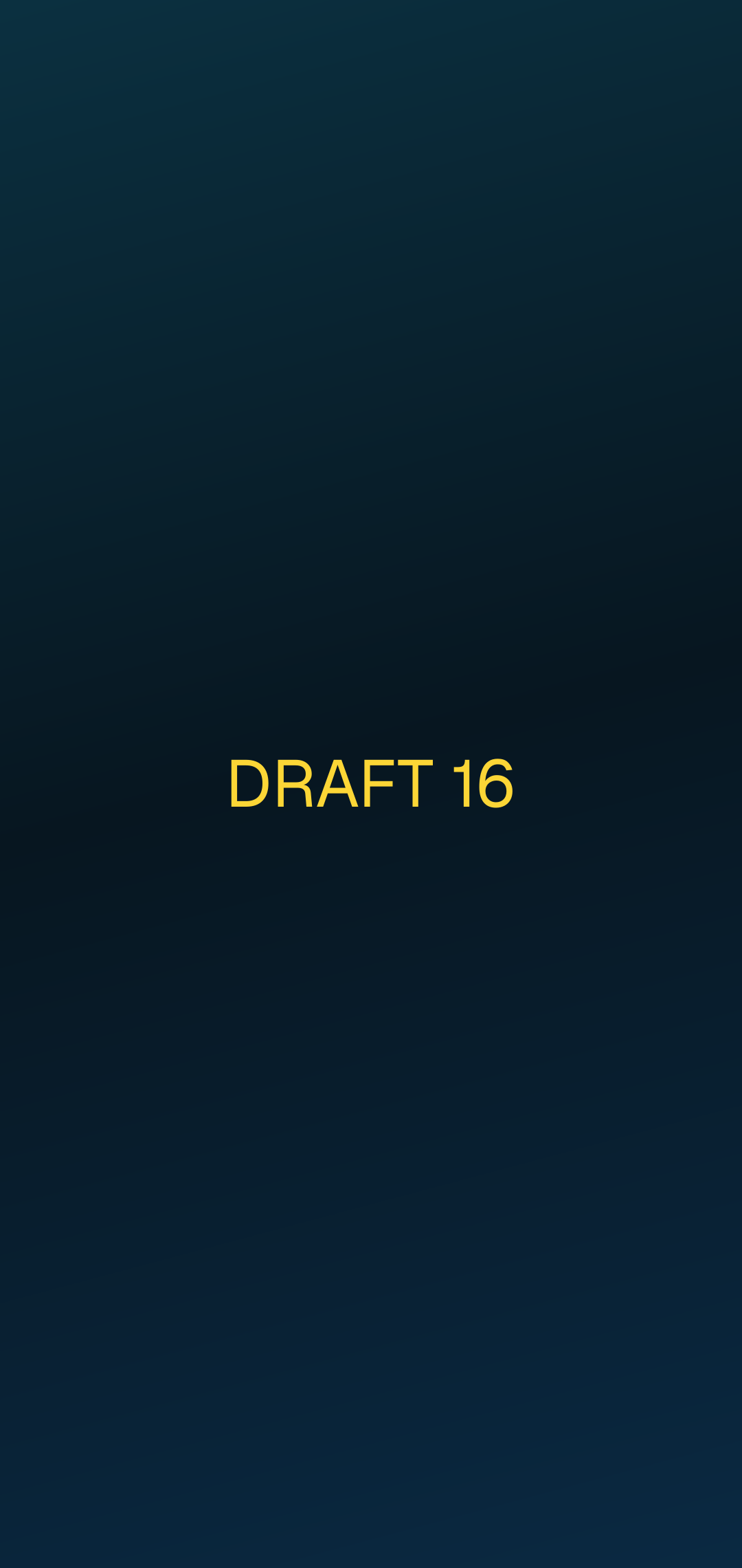 Elenco montado no DRAFT 16
